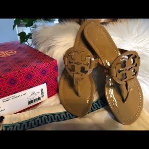 Tory Burch Sand Tan Patent Miller’s ~NEW Size 11